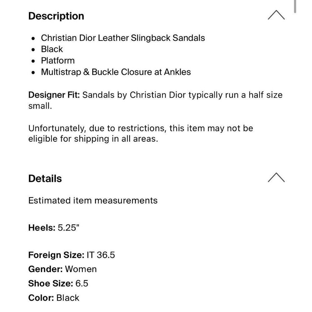 Christian Dior Authentic Solid Black Leather Heel… - image 6